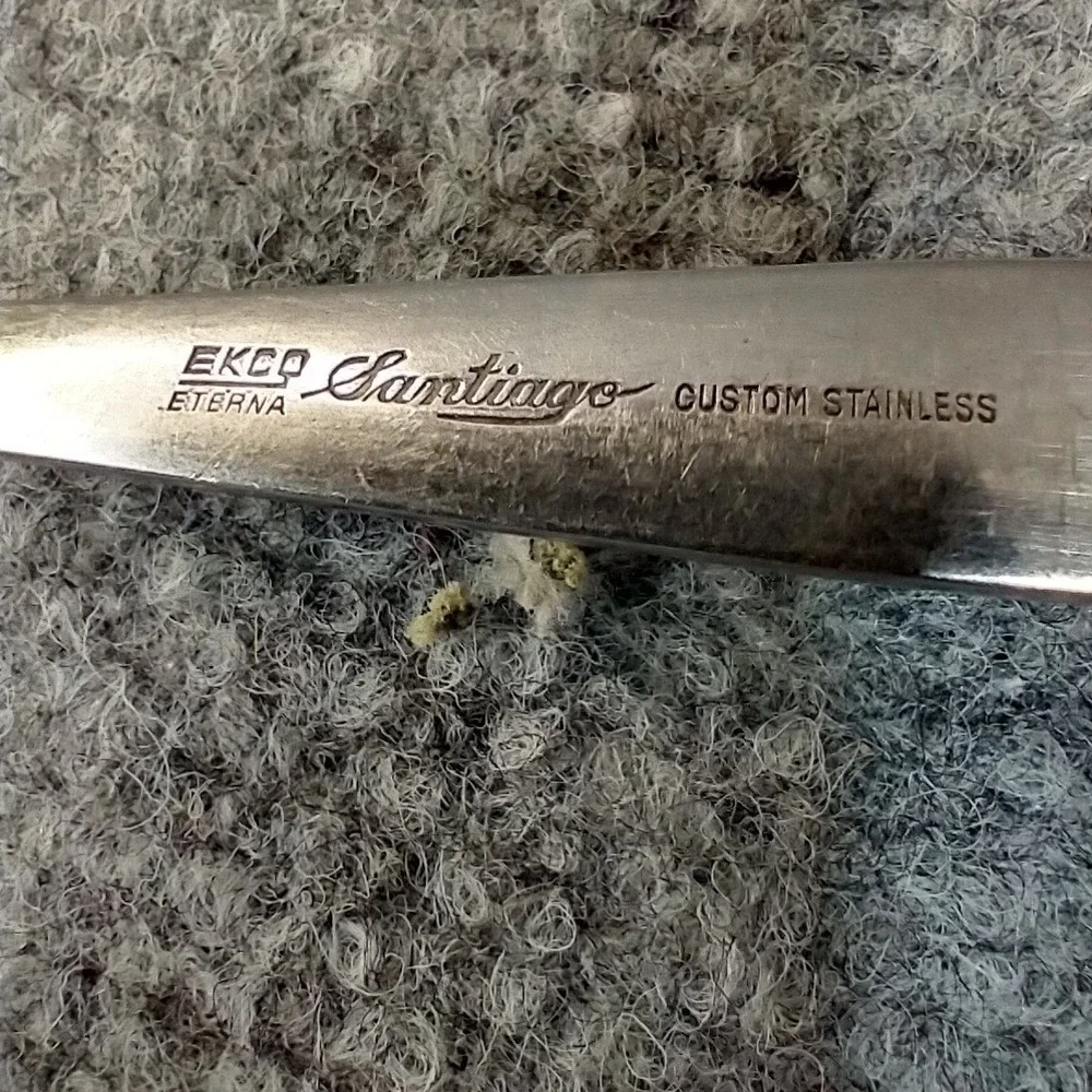 Ekco Eterna Santiago Tablespoon Stainless Steel Floral Rose Pattern 6 Inch